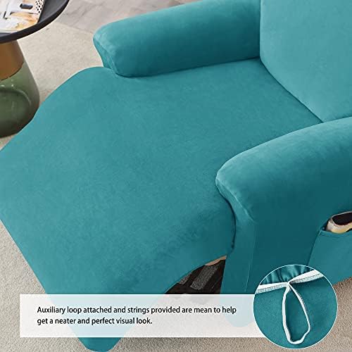Stretch Recliner Covers, 4-Piece Ultra Soft Velvet Recliner Chair Slipcover - Image 5
