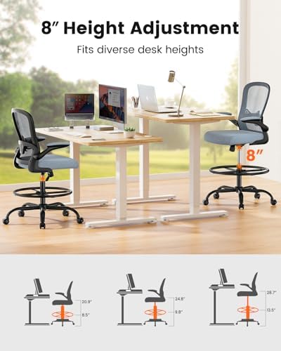 ErGear Drafting Chair, Tall Office Chair - Image 7