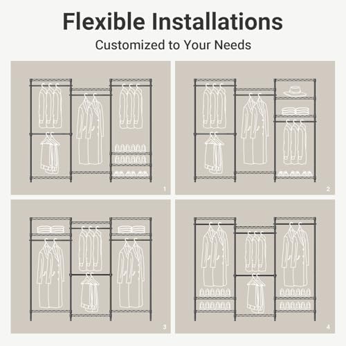 VIPEK V5 Plus Heavy Duty Clothes Rack, Large Modular Closet System - Image 4