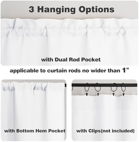 Chyhomenyc White Short Curtain Valance - Image 4