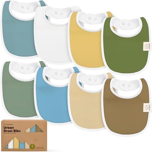 KeaBabies 8-Pack Organic Baby Bibs by KeaBabies