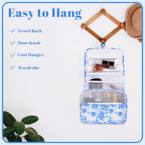 Hanging Toiletry Bag for Women, Portable Cosmetic Summer Beach Bag - Image 4