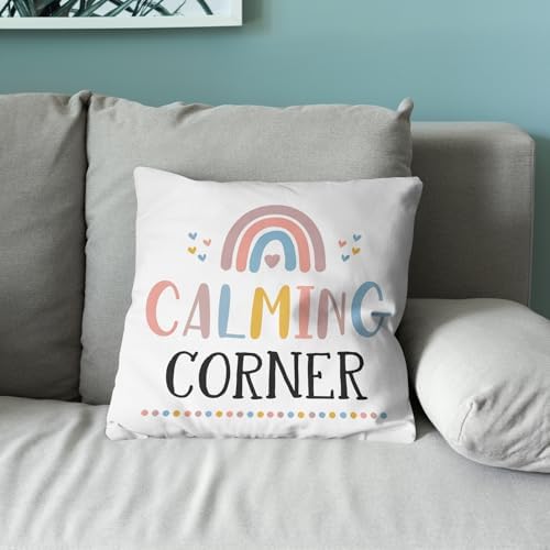 kdqua Mental Health Calming Corner Pillow Cover 18x18, Boho Classroom - Image 3