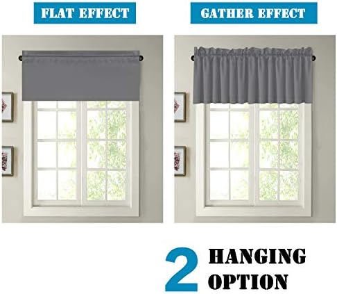 H.VERSAILTEX Blackout Valances for Windows, Kitchen Valance Curtains for Living - Image 6