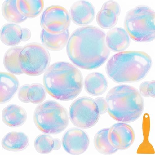 Fullhawl 30 Pcs Clear Bubble Non Slip Shower Stickers, Bathtub Safety by Fullhawl