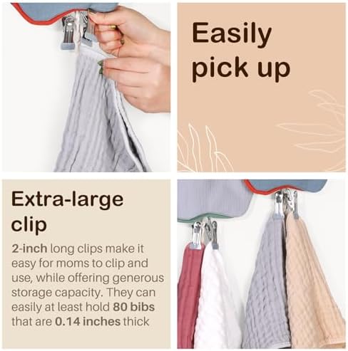 MOFASVIGI Baby Bib & Headband Holder, Macrame Nursery Hanging Storag - Image 6