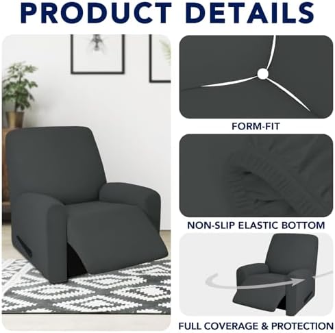 PureFit Waterproof Recliner Chair Cover Slipcovers - Image 4