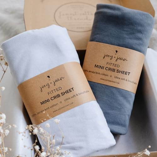 Joey + Joan Mini Portable 24x38 Fitted Crib Sheets – Compatible by JoeyJoan
