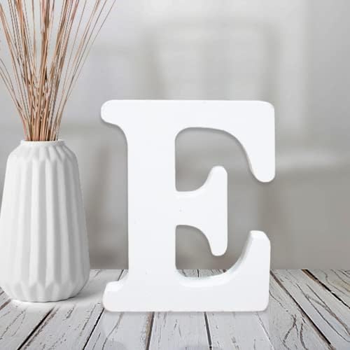 AOCEAN 4 Inch White Wood Letters Unfinished Wood Letter by AOCEAN