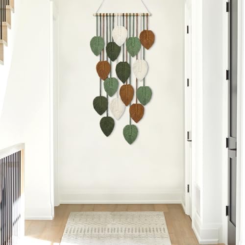Vertical Macrame Wall Hanging Boho Home Decor Long Narrow Chic Wall Art - Image 5