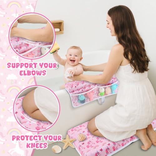 Baby Bath Kneeler and Elbow Rest Pad Set, 1.5" Thick Baby Bath Kneeler Pads - Image 5