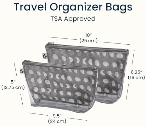 Tiny Twinkle Diaper Bag Organizing Pouches | 2 Pack Mess-Proof Travel Organizer - Image 4
