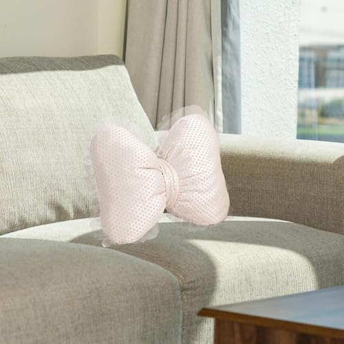 Fenteer Cute Bow Cushion, Soft Bowknot Decorative Throw Pillow, Comfortable - Image 4