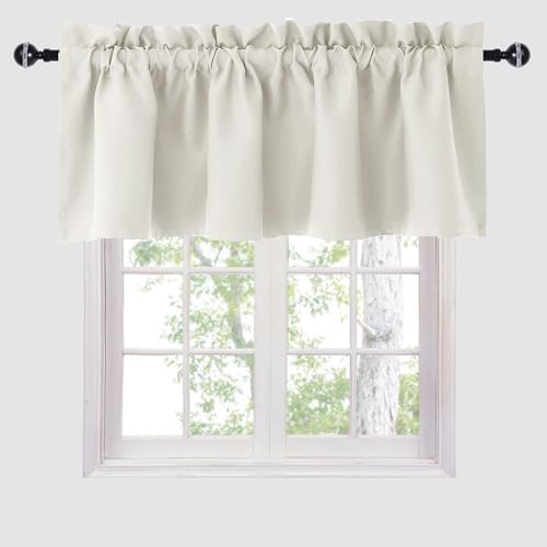Hiasan Ivory Valance Curtains for Window 42 x 12 Inches 1 Panel - Image 6