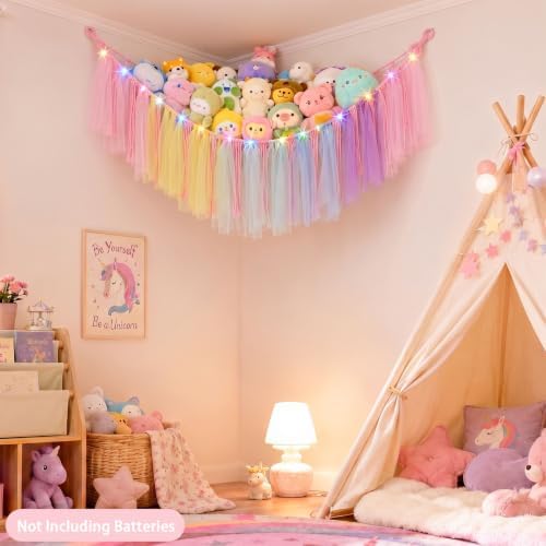 FIOBEE Stuffed Animals Net LED Light Toy Hammock - Image 5