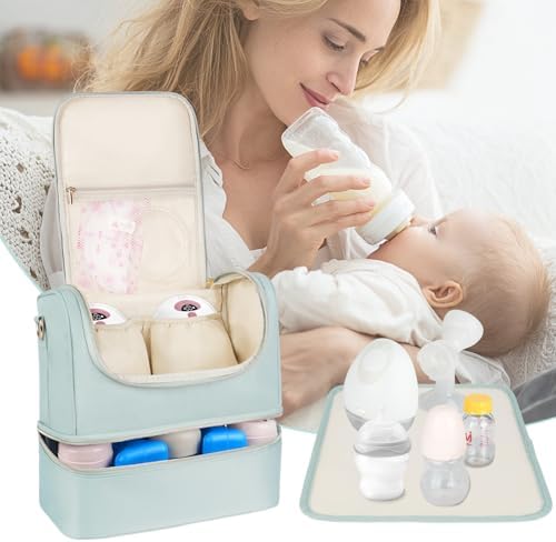 Wearable Breast Pump Bag with Cooler Compartment Fits - Image 7