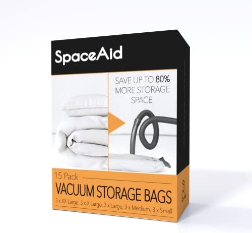 SpaceAid Vacuum Storage Bags, Space Saver Sealer Compression Bags by SpaceAid