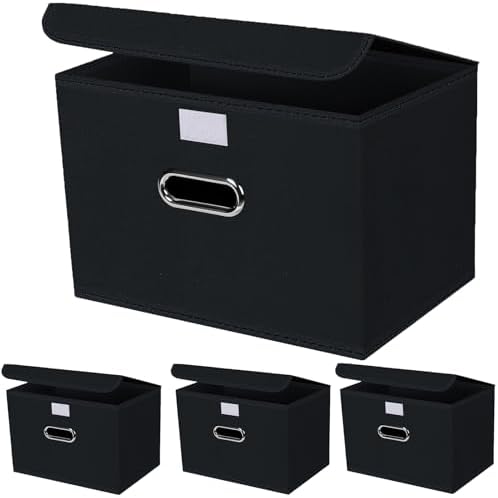 4-Pack Large Collapsible Storage Bins by SEVENDOME