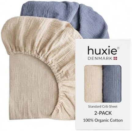 Crib Sheets, 100% Organic Cotton Muslin by huxie