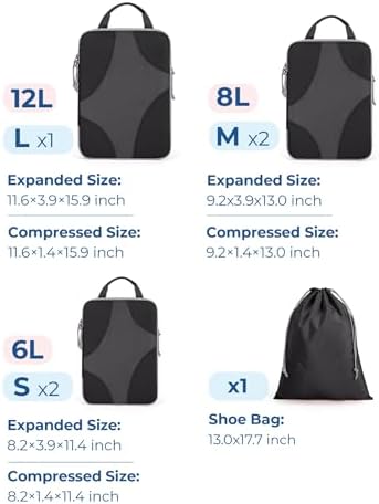 Bagsmart Compression Packing Cubes, Travel Bag Cruise Ship Essentials - Image 2