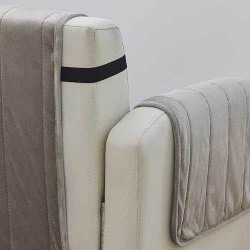 Great Bay Home Velvet Chair Cover - Image 2