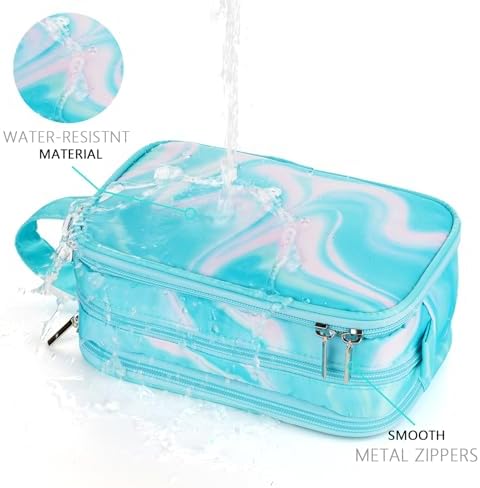 Teal Toiletry Bag for Girls, Travel Toiletry Bag for Teen Girls Cosmetic Bag - Image 4