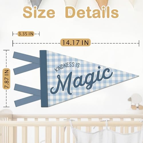 Kids Room Decor, Inspirational Kindness Is Magic Felt Banners Flags - Image 7
