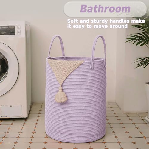JMvicyroam 80L Cotton Rope Laundry Basket Hamper - Image 5