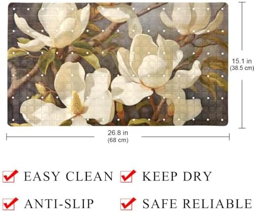Bath Tub Shower Mat, Washable Bathtub Floor Mats, Suction Cups and Drain Holes - Image 4