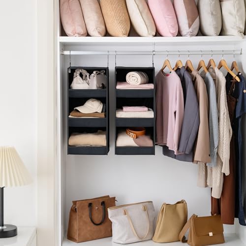 GRANNY SAYS 3-Shelf Hanging Closet Organizer, Foldable Storage - Image 2