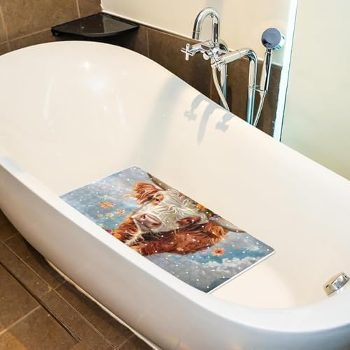 Non Slip Bathtub and Shower Mat 26.8x15.1 inch, Bath Mat - Image 5