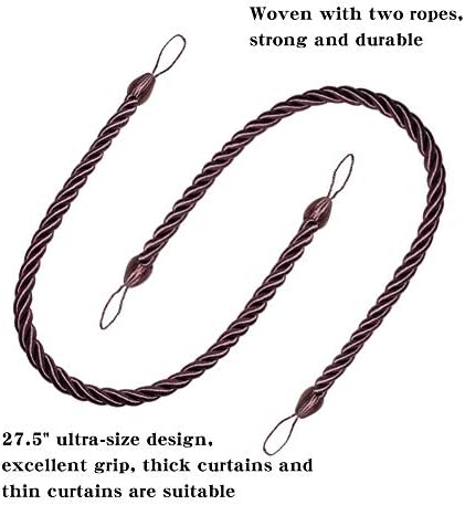 BEL AVENIR Curtain Tiebacks Ropes Tie-Backs, Handmade Holdbacks - Image 3