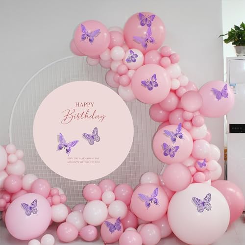 SAOROPEB 3D Butterfly Wall Decor 48 Pcs Purple Butterfly Decorations - Image 2