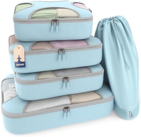 Shacke 5 Set Packing Cubes for Travel by Shacke