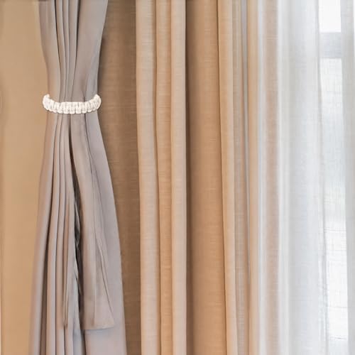 Ptwola 6 Pack Braided Curtain Tiebacks Boho Elegant Rustic Curtain Holdbacks - Image 4