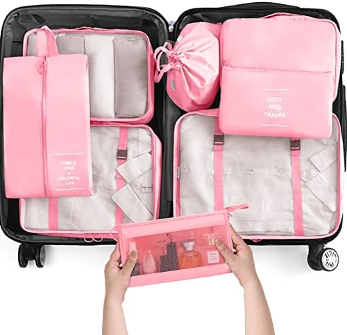 KPX 8 Set Packing Cubes for Travel, Luggage Packing Organizers Accessories by KPX
