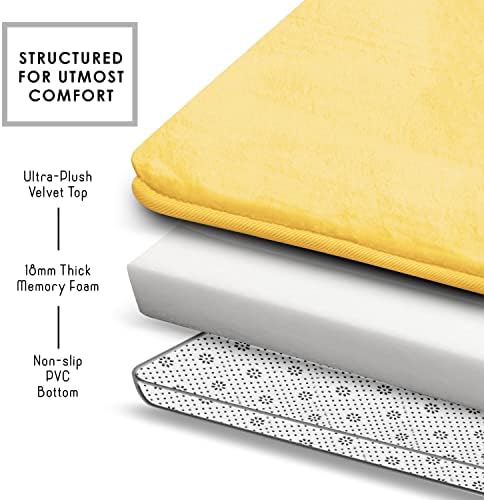 Clara Clark 2 Piece Bathroom Rugs Bath Mat Set, Velvet Memory Foam Bath Mats - Image 6