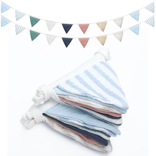 Oudain 2 Pcs Pennant Banner Flags Nursery Garland Triangle, Elegant Color by Oudain