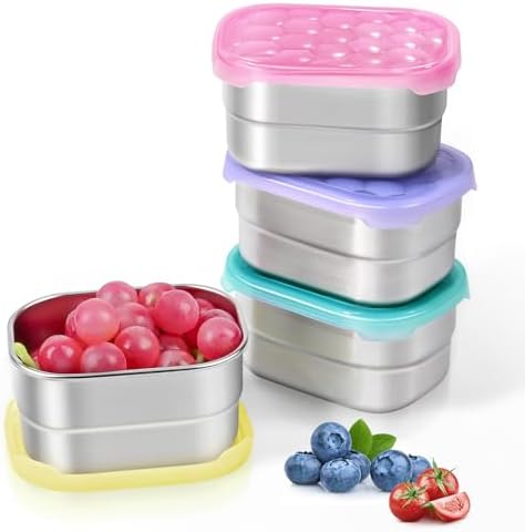 Tanjiae 8oz Small Stainless Steel Snack Containers by Tanjiae
