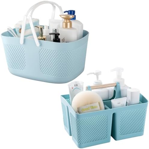 Shower Caddy Basket, Portable Large Capacity Thickened Plastic Organizer by rejomiik