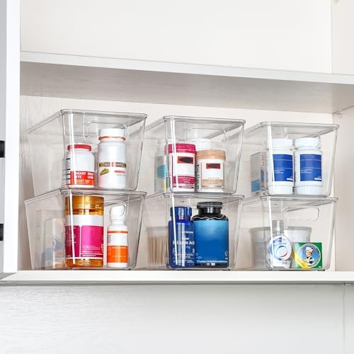 Vtopmart 12 Pack Clear Stackable Storage Bins - Image 7