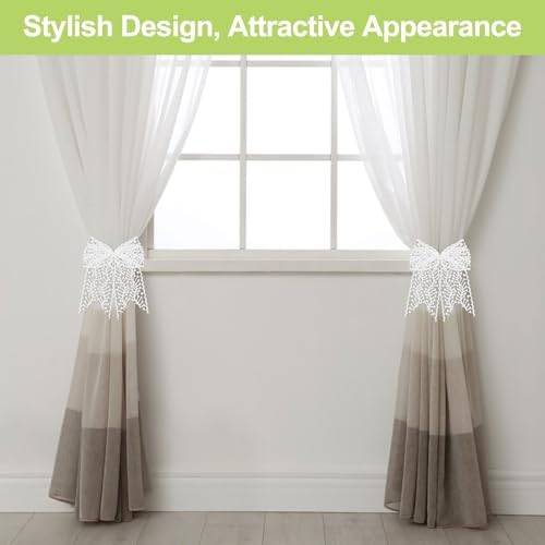 4Pcs Tree Branch Bow Curtain Tiebacks, Elegant Bow Butterfly Curtain Tiebacks - Image 5