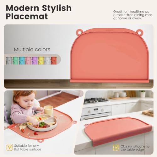 Large Silicone Placemat, Raised Edge Leakproof, Non-Slip - Image 3