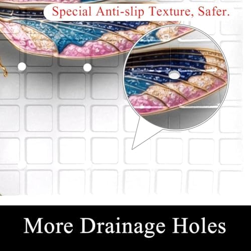Non Slip Shower Mat Bathtub Mat 15.1x26.8 Inch, Quick Dry Bath Mat - Image 2