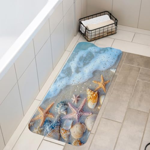 LNOND Summer Beach Bathtub Mat Non Slip, 40 X 16 Inch Tub Mat - Image 7
