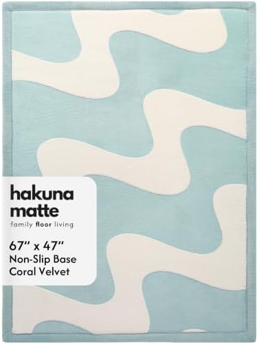 Hakuna Matte CloudSoft Mat for Floor 47" x 67" 3D Gentle Arcs Waves by HakunaMatte