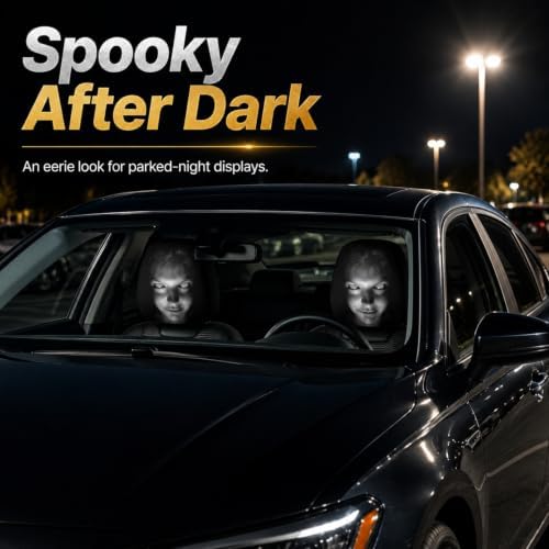 2PCS Ghost Face Headrest Covers – Scary Headrest Covers - Image 5