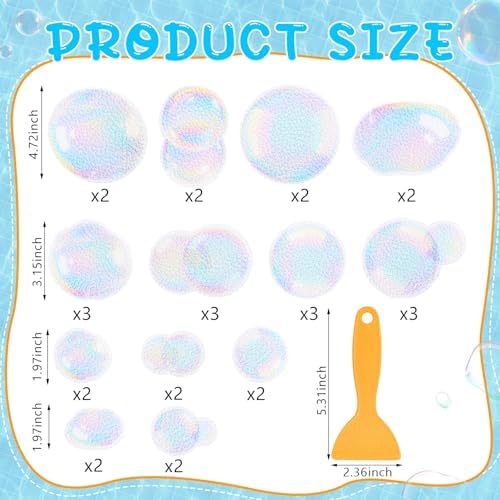 Fullhawl 30 Pcs Clear Bubble Non Slip Shower Stickers, Bathtub Safety - Image 2