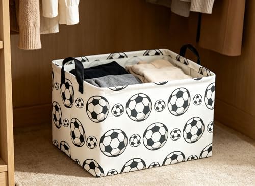 Rectangular Soccer Basket Storage Bin Organizer Box Room Decor - Image 5