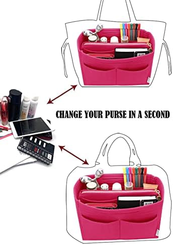 LEXSION Felt Purse Organizer Insert, Tote Bag Shaper Dividers - Image 5